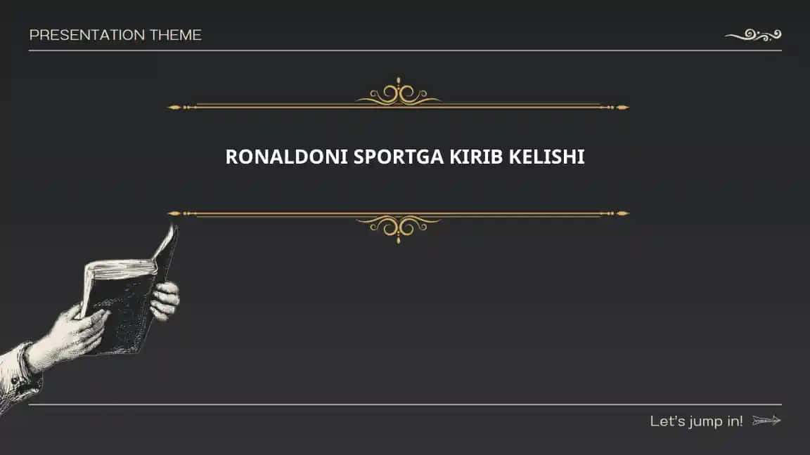 RONALDONI SPORTGA KIRIB KELISHI