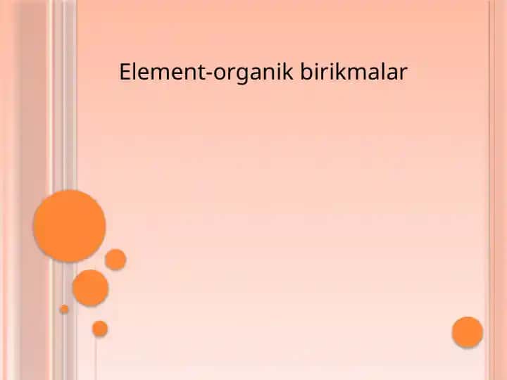 Element-organik birikmalar