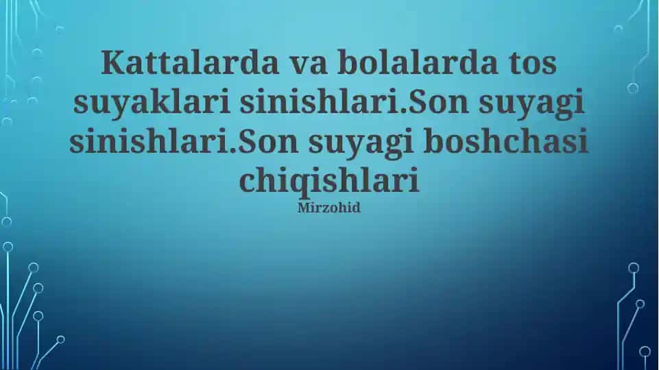 Son suyagi sinishlari