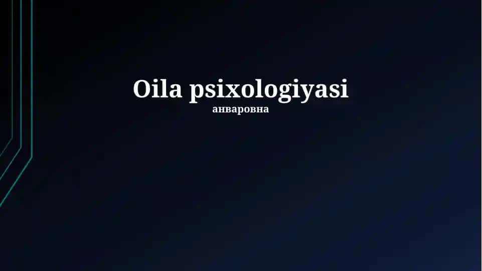 Oila psixologiyasi