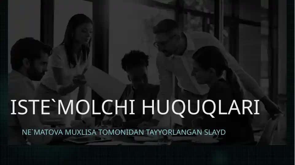 Iste'molchi huquqlari