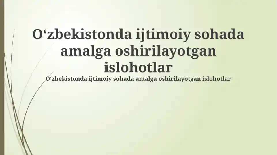 Ta'lim sohasidagi islohotlar