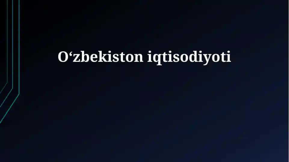 Oʻzbekiston iqtisodiyoti