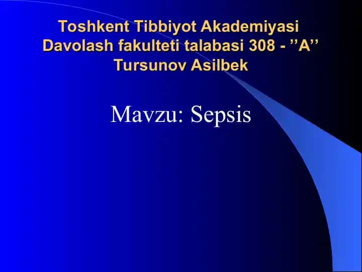 Sepsis