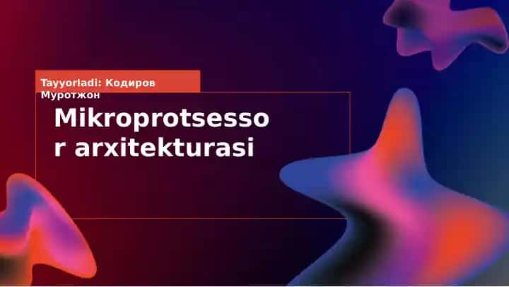 Mikroprotsessorarxitekturasi