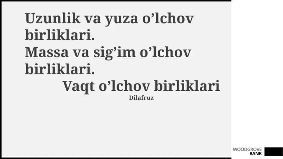 Vaqt O'lchov Birliklari