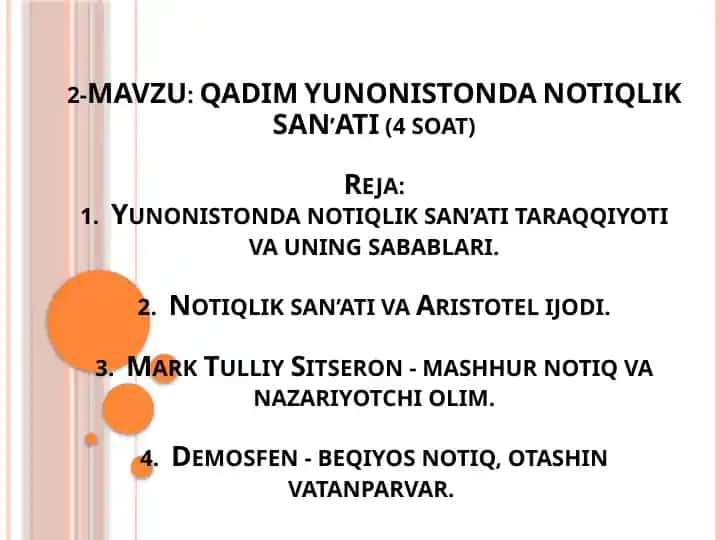 Qadim Yunonistonda notiqlik san’ati