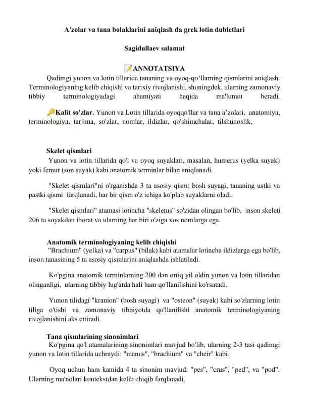 Skelet qismlari