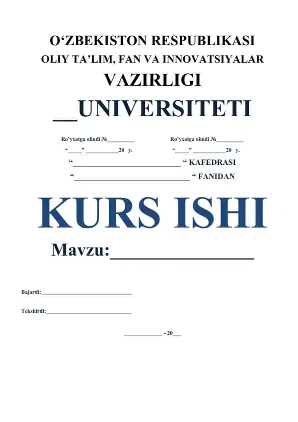 Til va tafakkur mavzusidagi kurs ishi