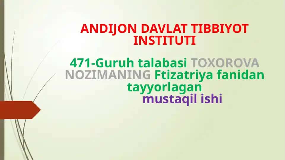 Tuberkulyozda dori vositalarga chidamli (KDCh) tuberkulyozning ta’rif