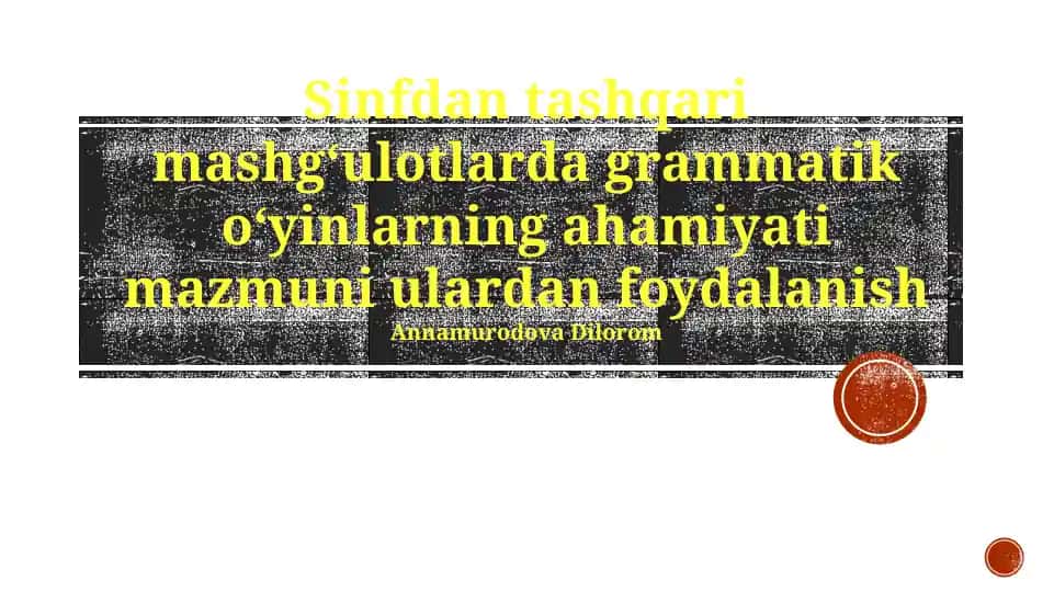 Grammatika o'yinlari
