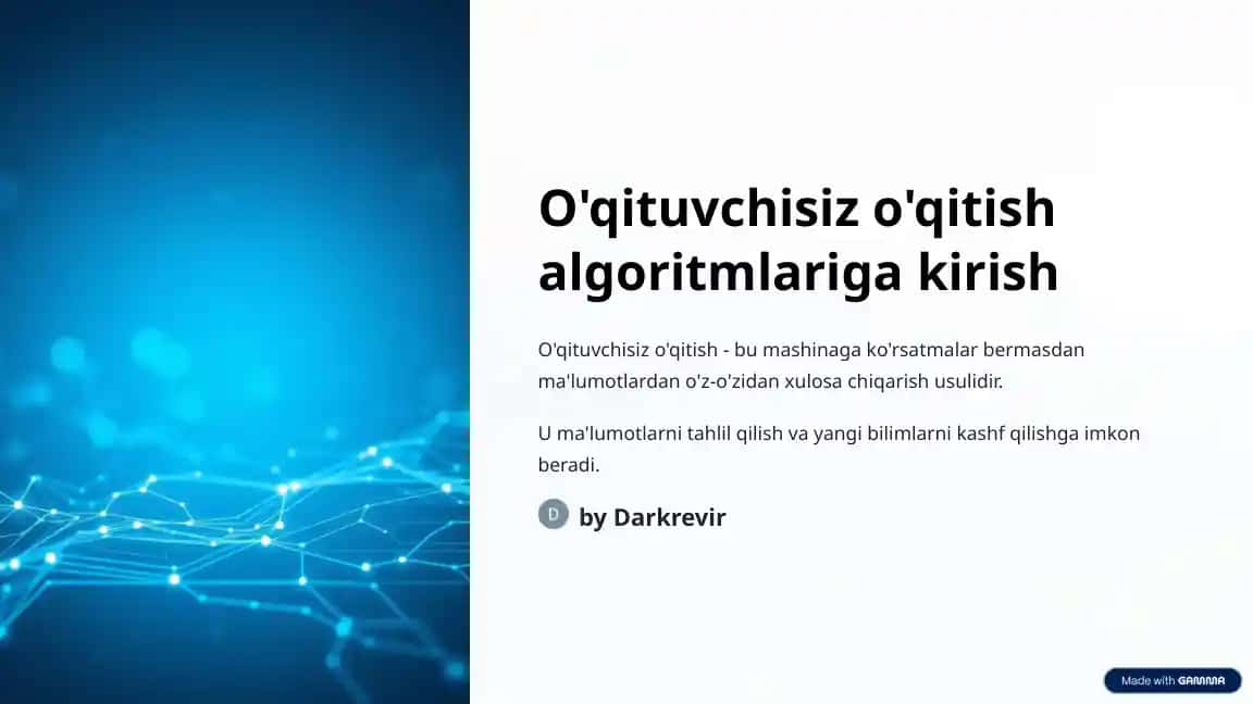 O'qituvchisiz o'qitish