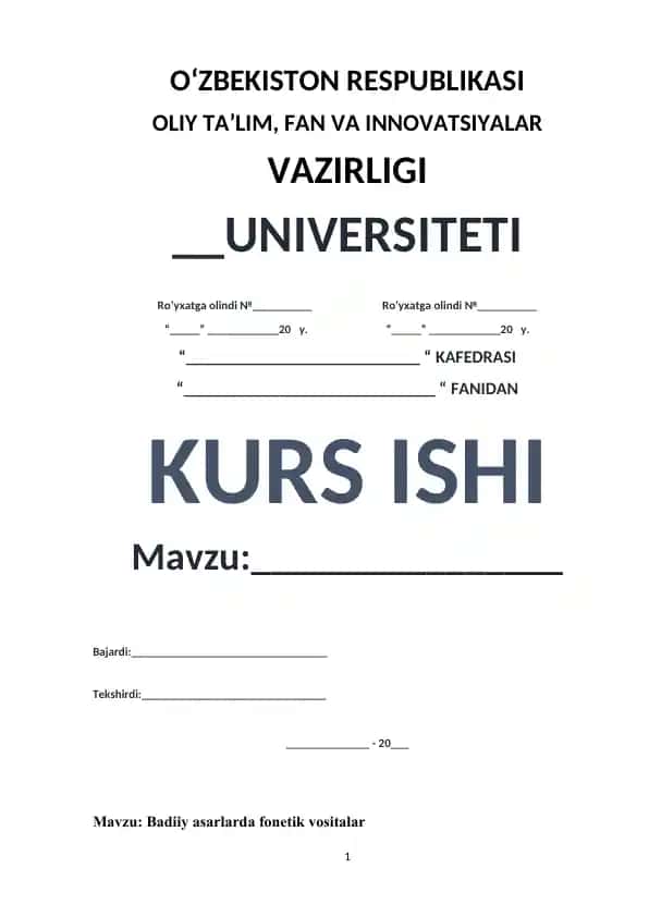 Badiiy asarlarda fonetik vositalar