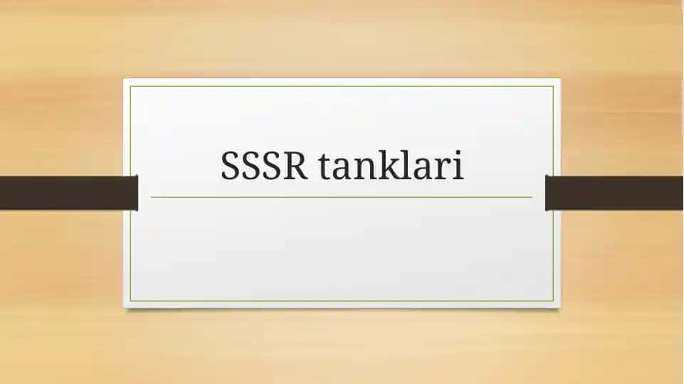 SSSR tanklari