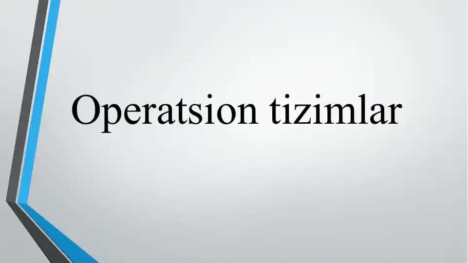 Operatsion tizimlar
