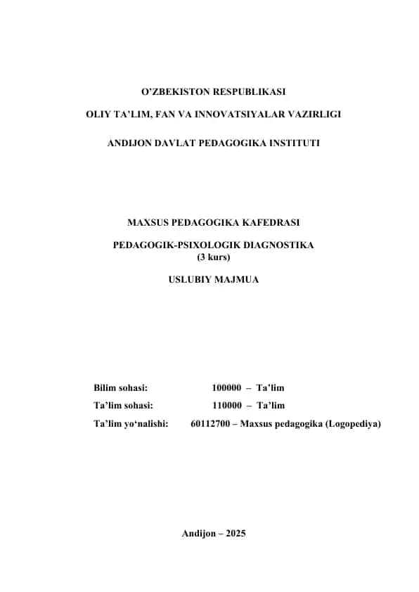Pedagogik-psixologik diagnostika