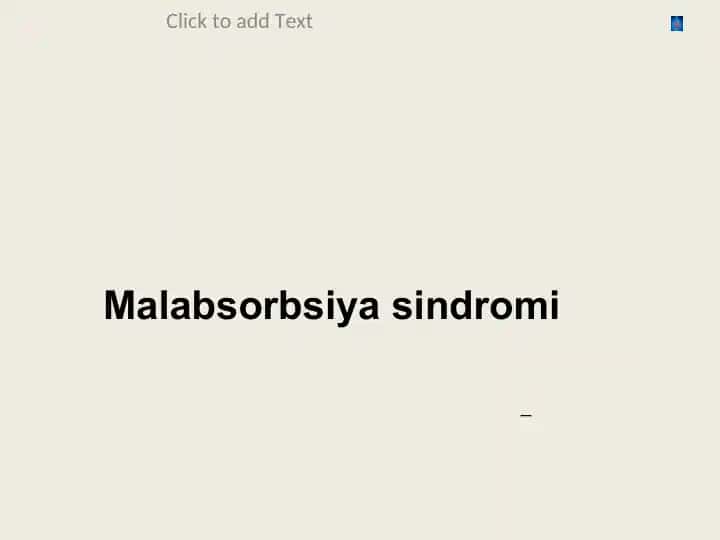 Malabsorbsiya sindromi