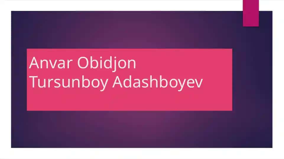 Anvar Obidjon