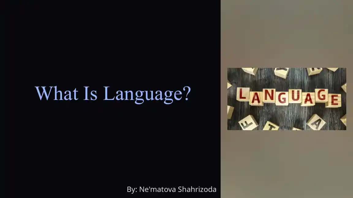 What Is Language?