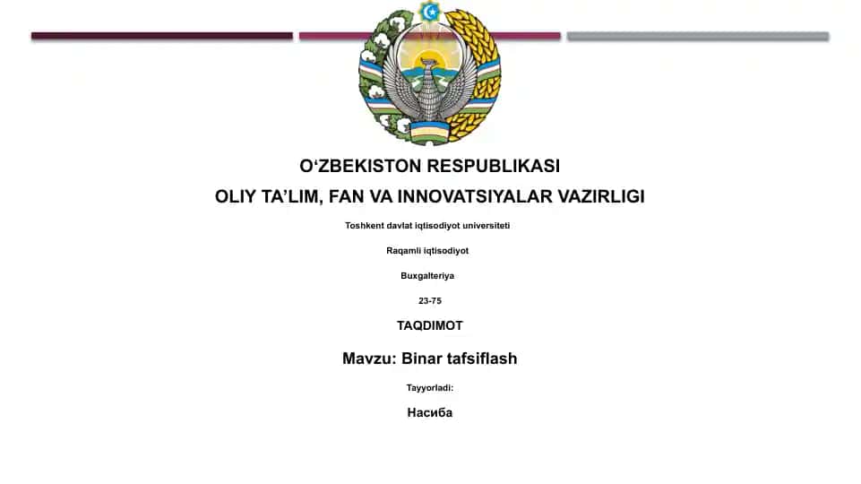 Binar tafsiflash
