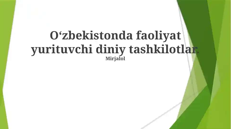 Oʻzbekistonda diniy tashkilotlar