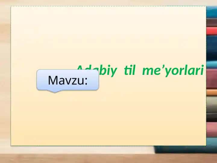 Adabiy til me’yorlari