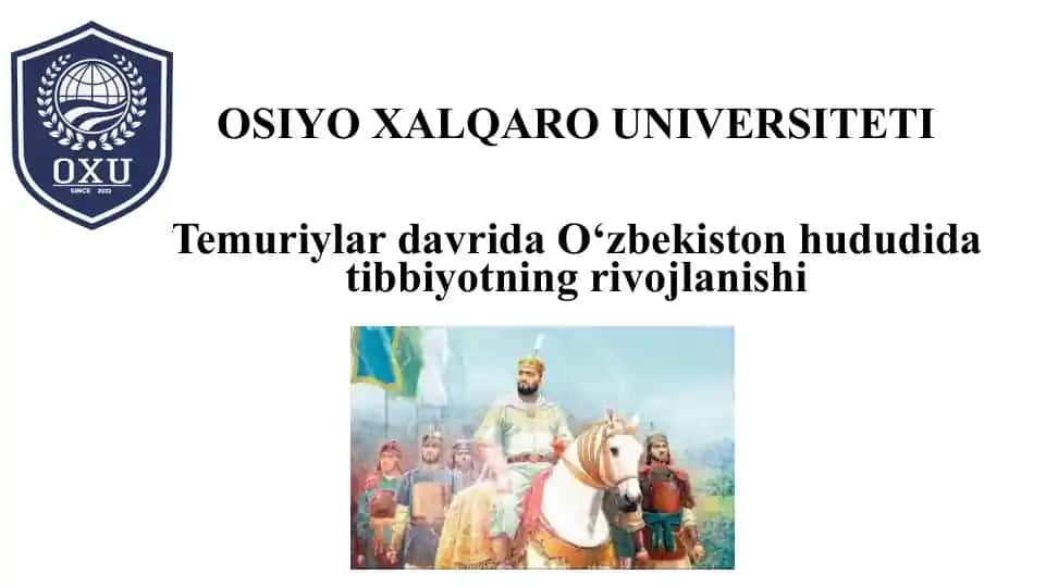 Tibbiyotning rivojlanishi