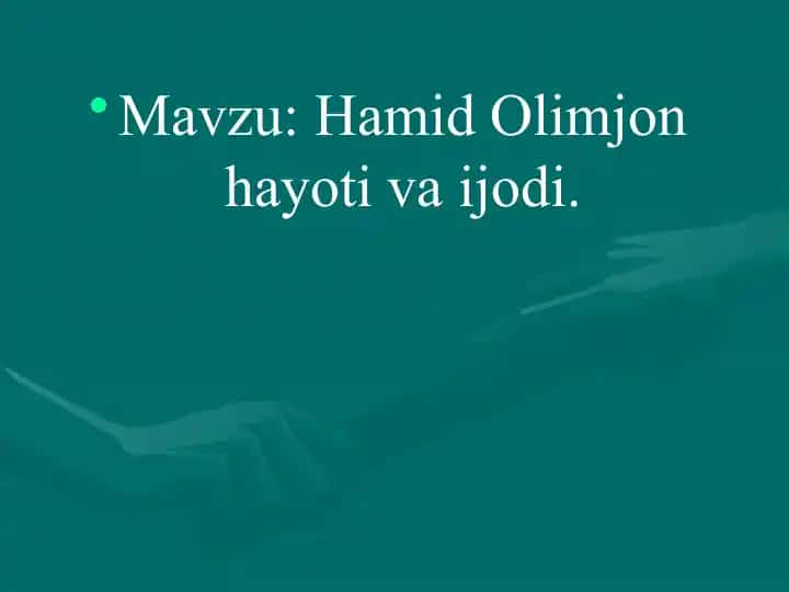 Hamid Olimjon