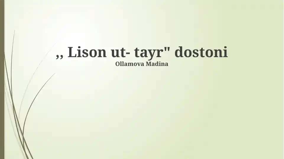 Lison ut-tayr dostoni