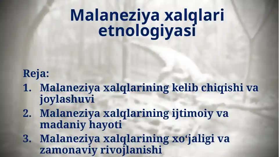 Malaneziya xalqlari etnologiyasi