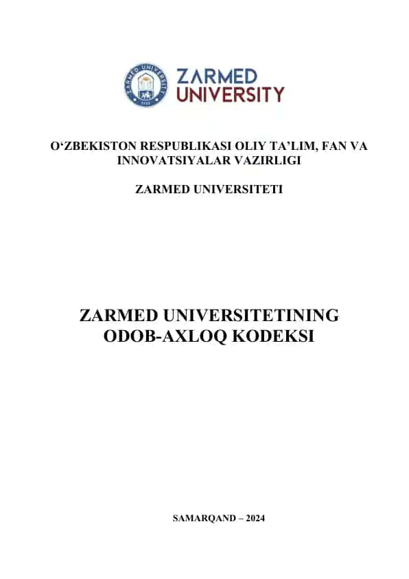 ZARMED universitetini ODOB-AXLOQ KODEKSI