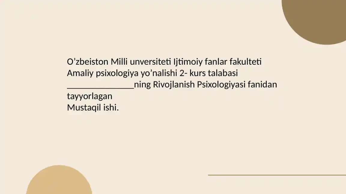 O’smirlik yoshida bilish jarayonlarining rivojlanishi