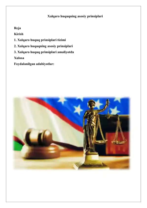 Xalqaro huquq prinsiplari tizimi