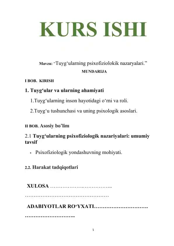 Tuyg‘ularning psixofiziolokik nazaryalari