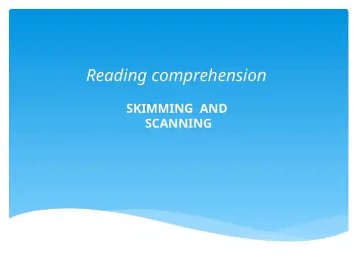 Reading Comprehension Techniques