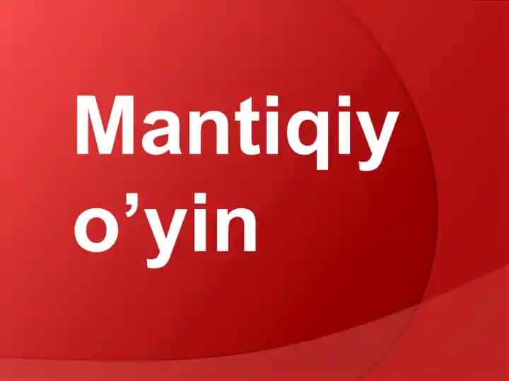 Mantiqiy o’yin