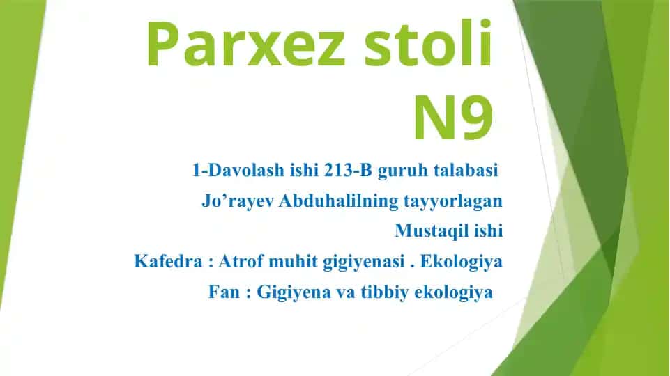 Parxez stoli N9