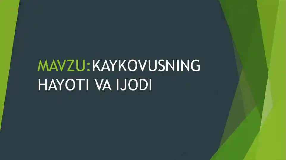 KAYKOVUSNING HAYOTI VA IJODI