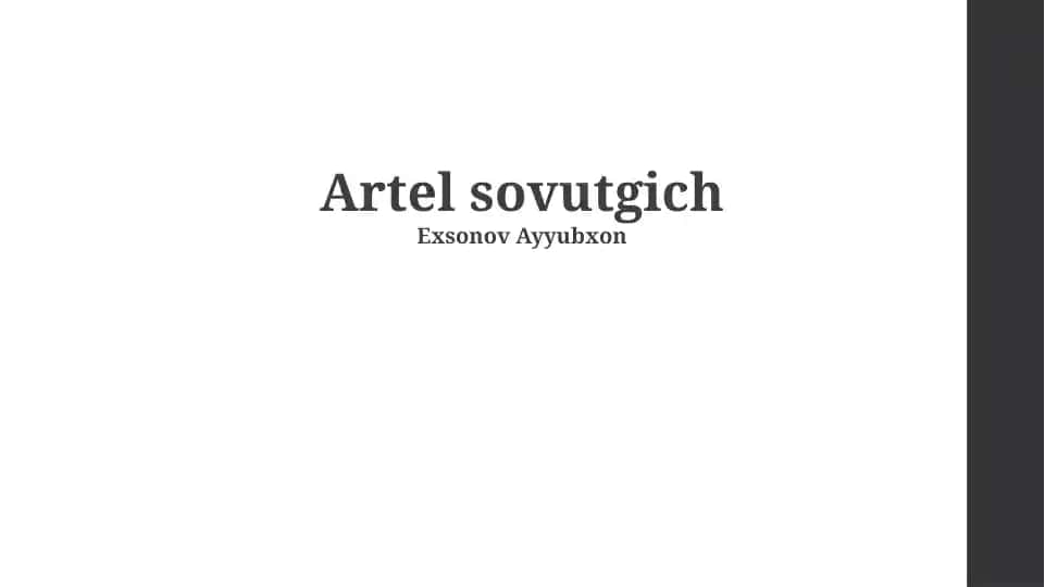 Artel Sovutgichlari