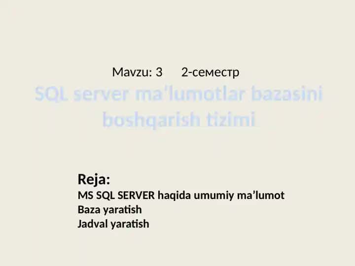 MS SQL Server