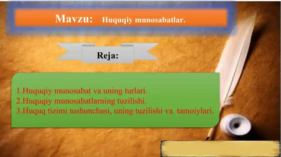 Huquqiy munosabatlar