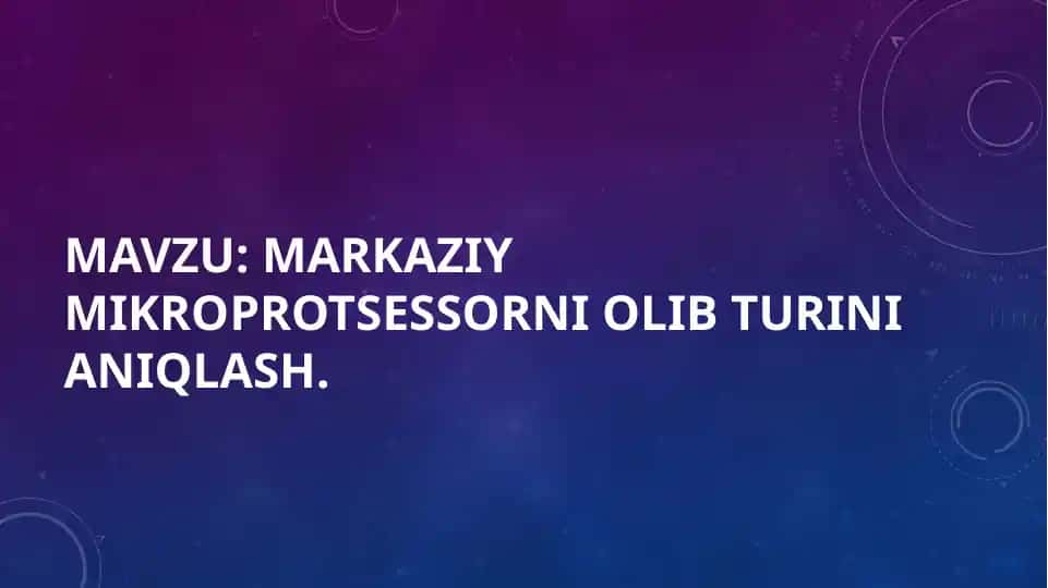 Markaziy mikroprotsessor