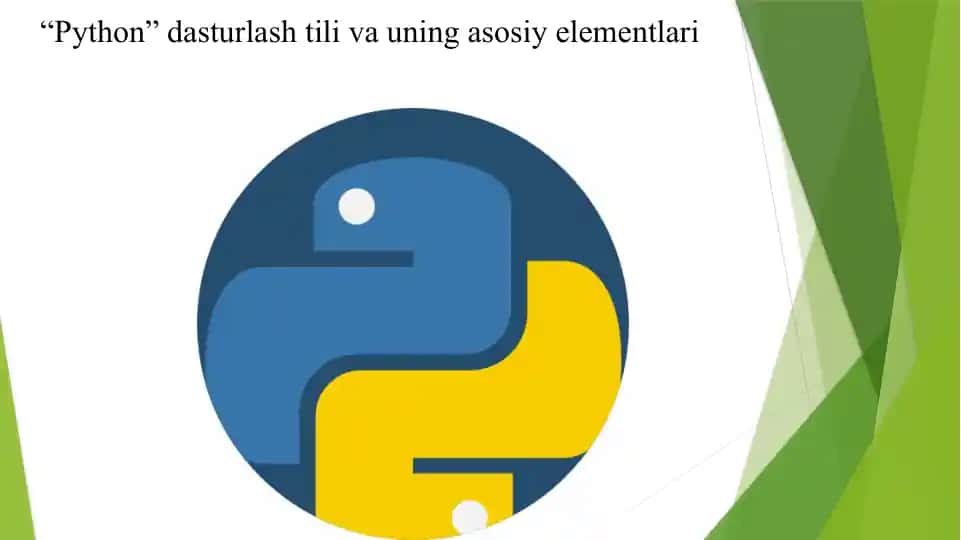 Python dasturlash tili asosiy elementlari