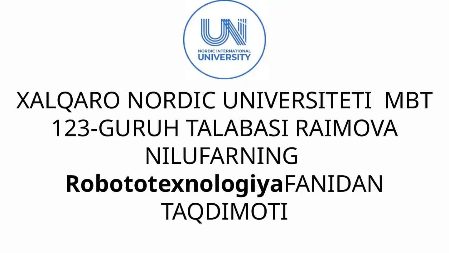 Robototexnika asoslari
