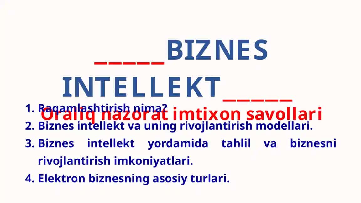 Biznes Intellekt