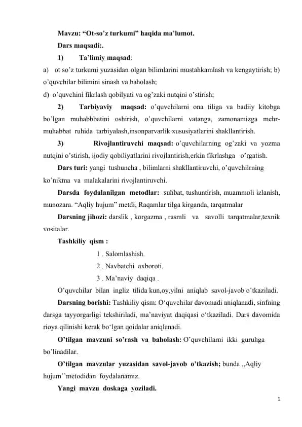 ot so'zturkumi
