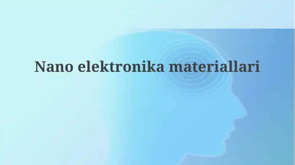 Nanoelektronika materiallari