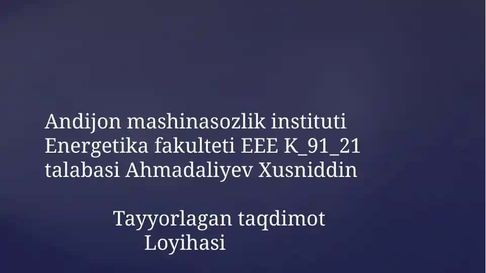 Elektr bilantasi uzatiladi