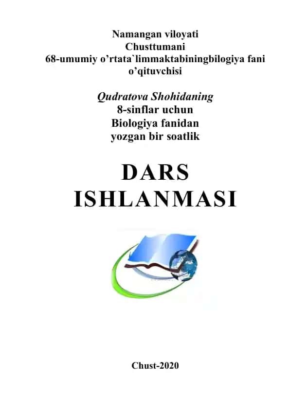 Biologiya fanidan hid va ta’m bilish organlari