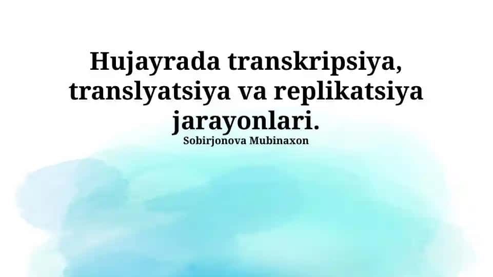 Oqsil sintezi